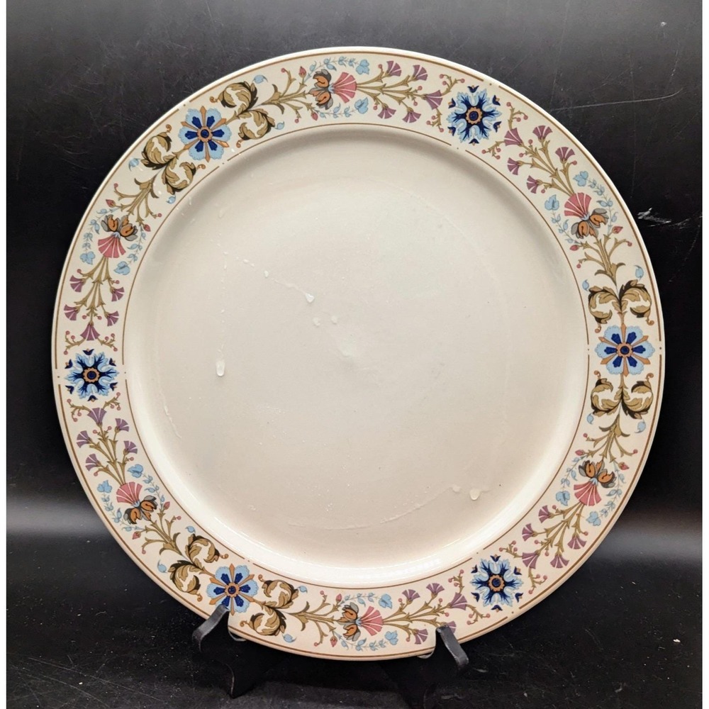Vintage Villeroy Boch Chateau 12" Charger Chip Plate Floral Flowers